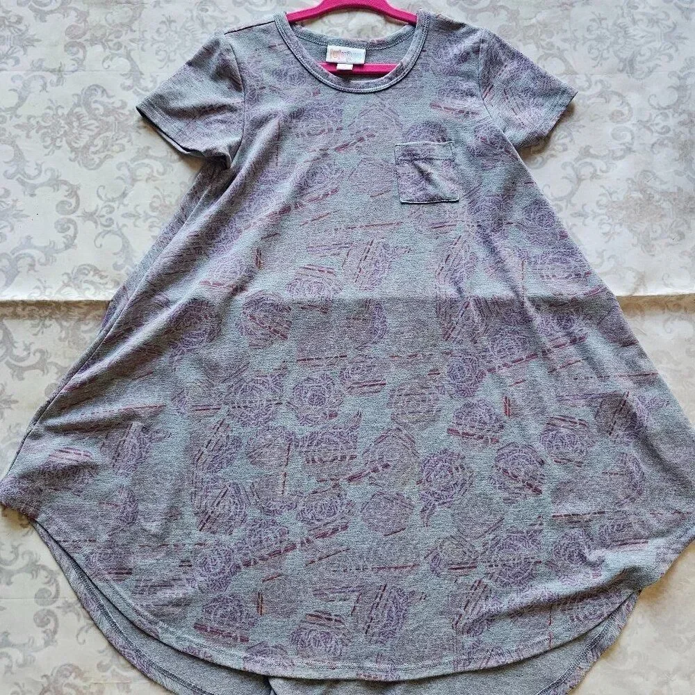 Lularoe Mommy & Me Set Carly S Scarlett Kids 8 Dress High Low Swing Twirl Floral